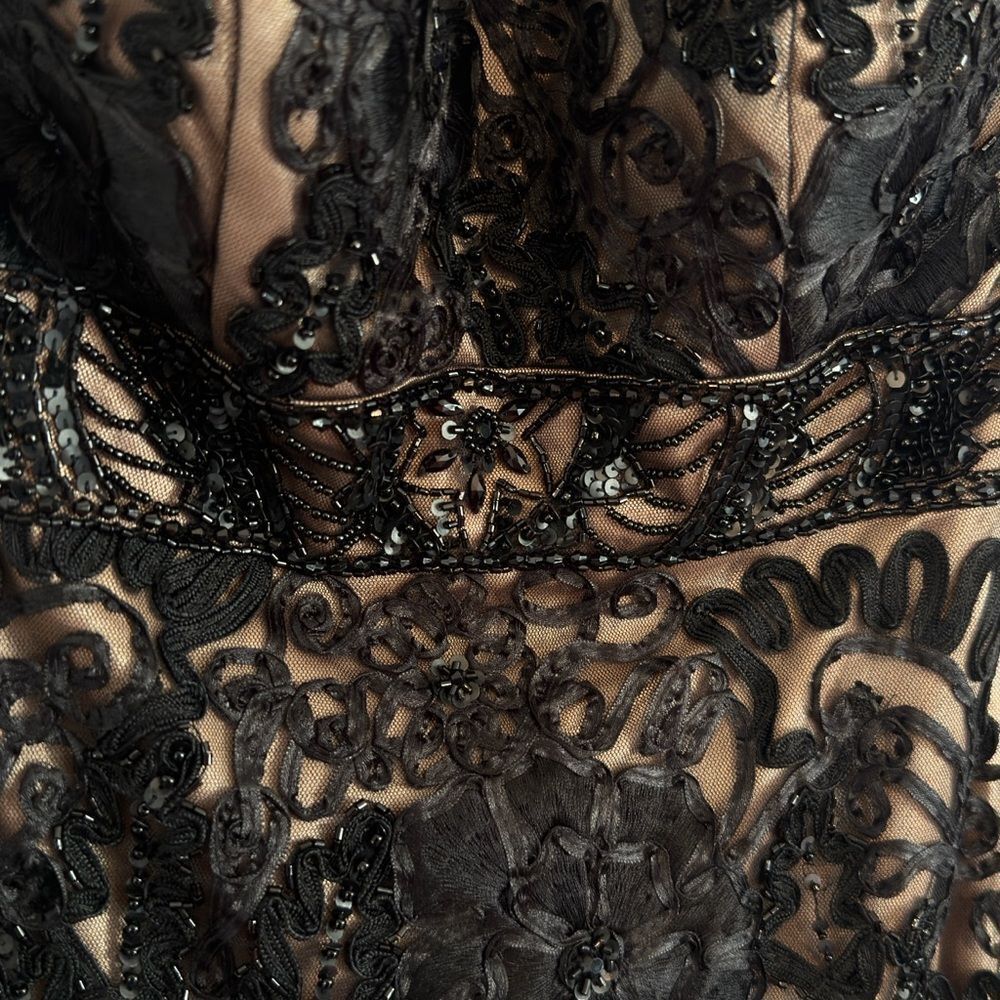 New vintage y2k Sue Wong Black Strapless Lace embellished wedding guest Dress - Picture 7 of 14